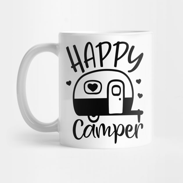 Happy Camper Shirt, Funny Camping Shirt, Camping T-Shirt Shirt, Camper T-Shirt, Camper Shirt Glamping Shirt Hiking Shirt, Nature Lover Shirt by SeleART